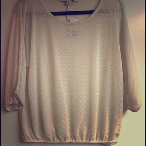 Cream Knit Top