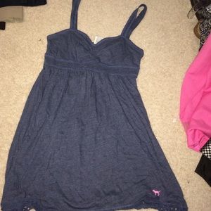 Vs pink navy dress size large.