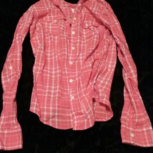 Pink plaided long sleeve