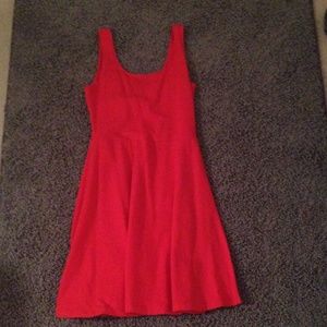 essential red skater dress