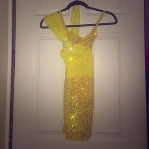 Golden/yellow dance costume. Adult small