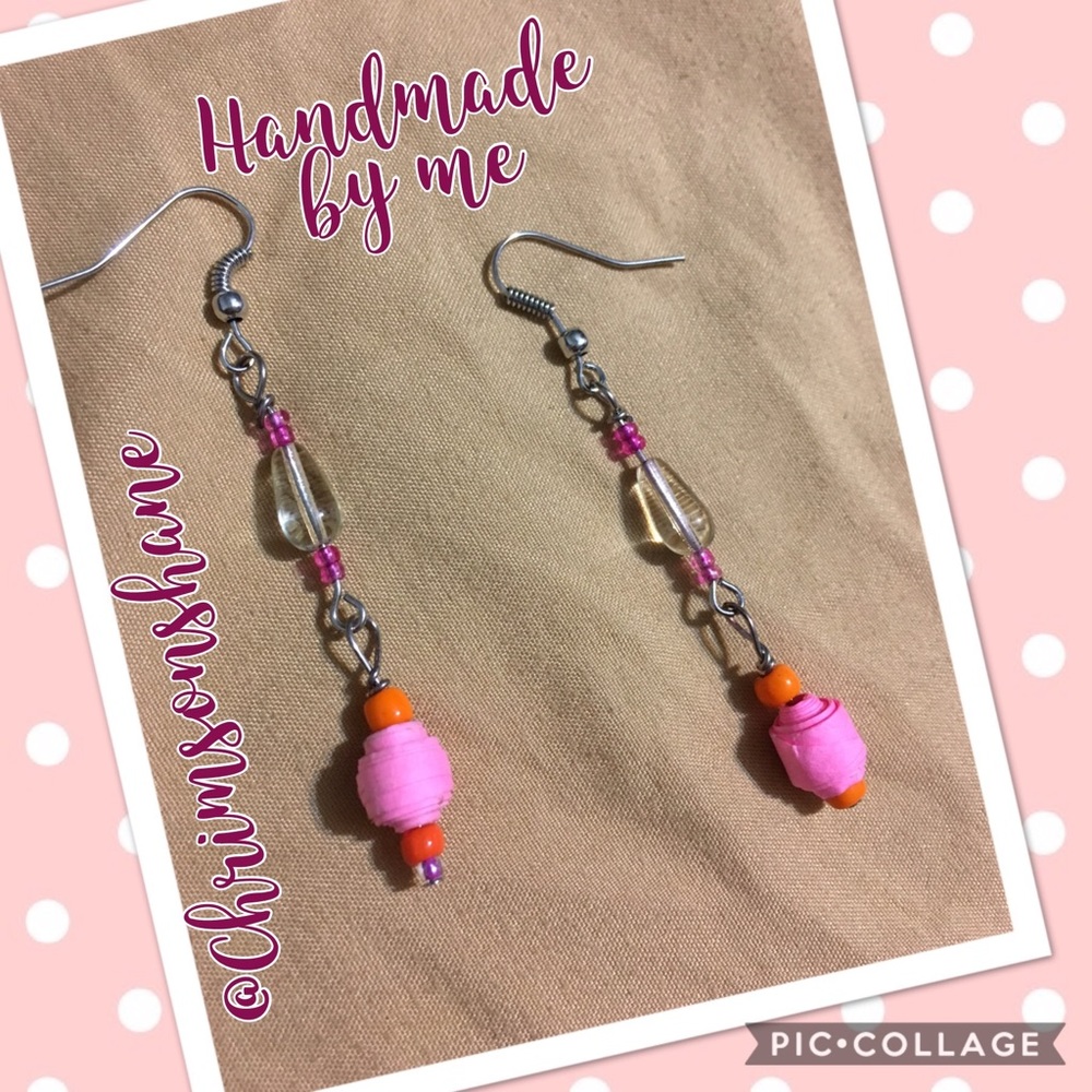 🆕🍥Handcrafted Cotton Candy Drop Earrings