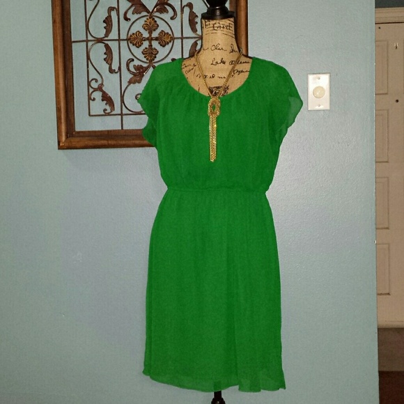 Emerald green dress
