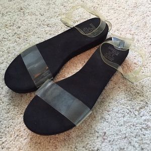 H&M platform sandals with clear straps