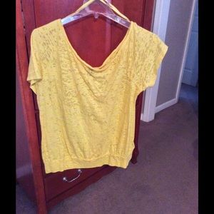 Torrid Off Shoulder Brilliant Yellow Top