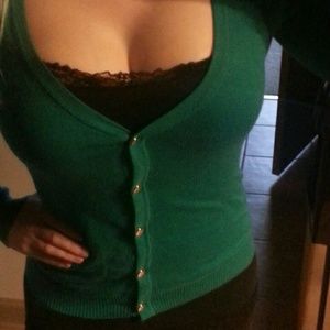 Blueish Green Cardigan