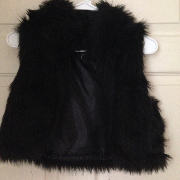 Black Faux Fur Vest