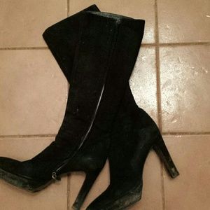 Knee high suede real Gucci boots