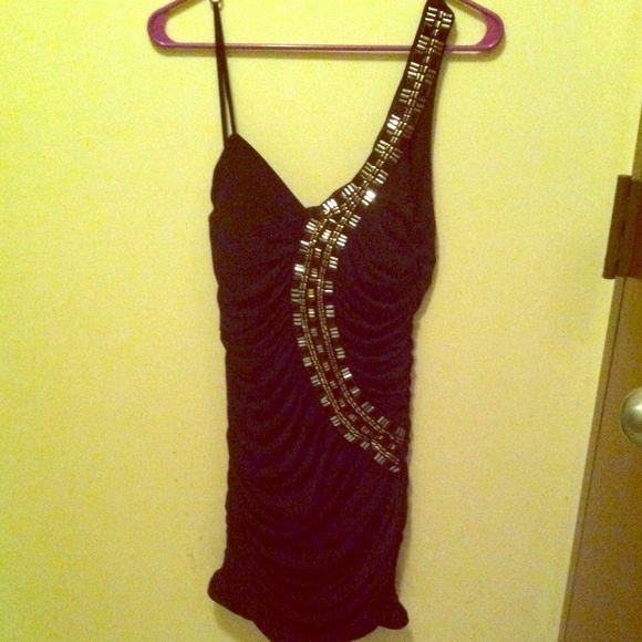 Bodycon black dress worn once good condition