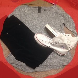 Aerie Heather Grey Sweater Tee