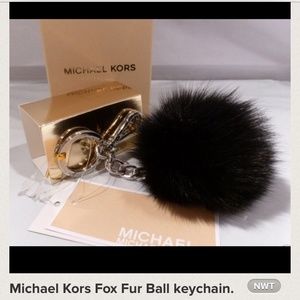 Michael Kors Fox Fur Ball Keychain.