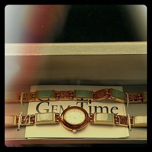 Jade watch and bracelet set