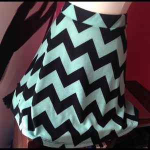 Chevron skater skirt