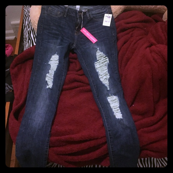 NWT Charlotte Russe Destroyed Jean leggings