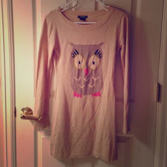 OWL TUNIC SWEATER DRESS