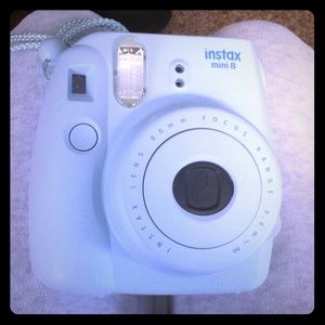Instax mini 8 polaroid camera (light blue)