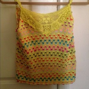 Free people yellow tank top