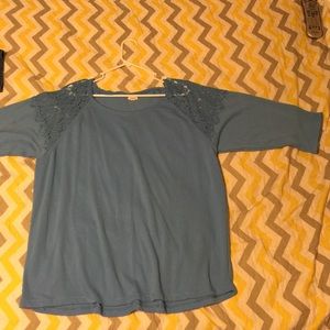 Blue AERIE 2X shirt