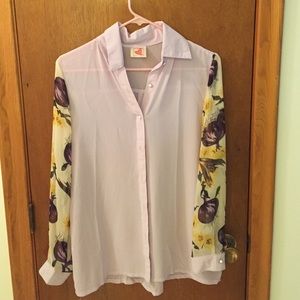 Great chiffon button up!