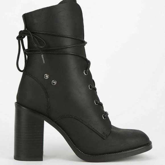 Sold // Jeffrey Campbell Juneau Black Heeled Boots - Picture 2 of 4
