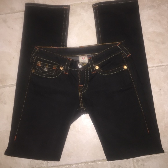 True Religion Dark Wash Boot Cut Jeans