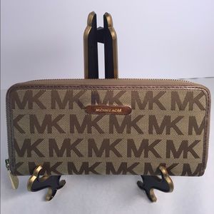 Michael Kors MK Authentic signature wallet brown