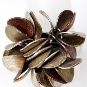 Silpada Tri-colored Sterling Pom-Pom Ring, size 7