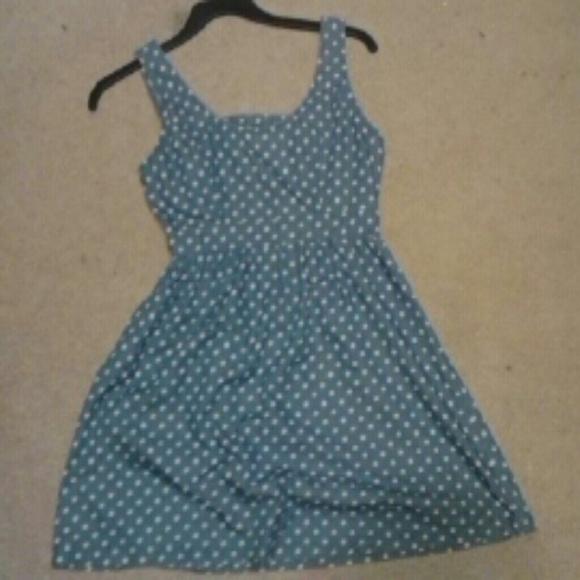 Light Blue Polka Dot Dress