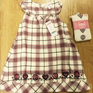 Children's size 4 Gymboree dress and tights