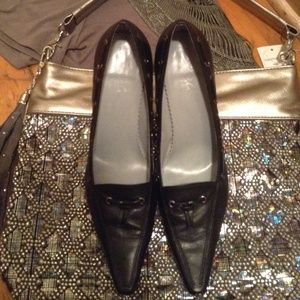 BCBG Black Loafer Inspired Heels