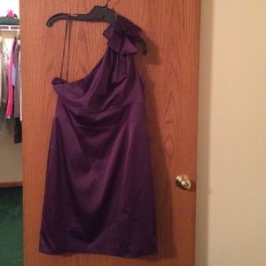 Purple One-Shoulder Cocktail Dress