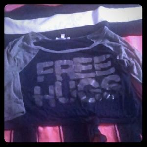 Delia's crop top with half sleeves