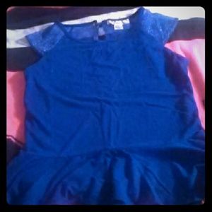 Blue peplum top