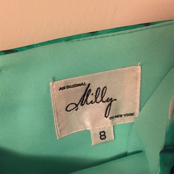 Milly green paisley strapless dress - Picture 2 of 3