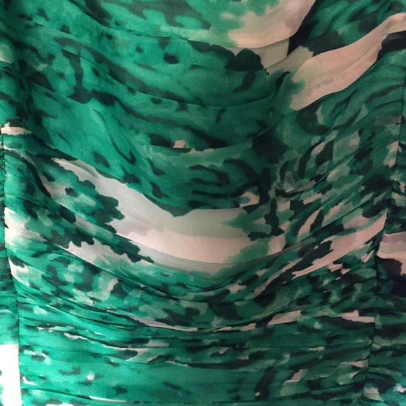 Milly green paisley strapless dress - Picture 3 of 3