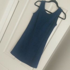 NWT Small Lovemarks Blue Suede Dress