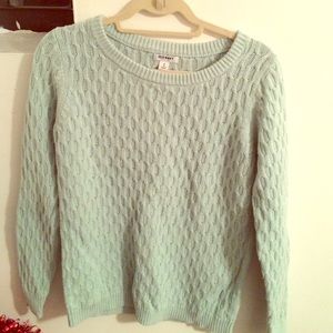Mint Cable Knit Sweater
