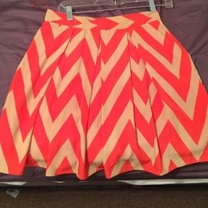 NEW Francesca's Closet High Waisted Chevron Skirt
