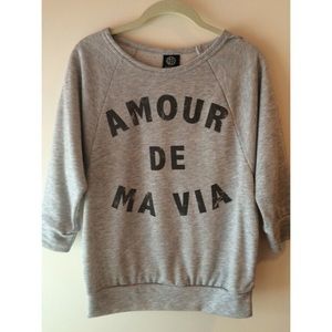 Bobeau Grey "amour de ma via" pullover