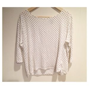 White & Black Poka Dot H&M Shirt