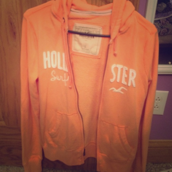 Peach hollister jacket large