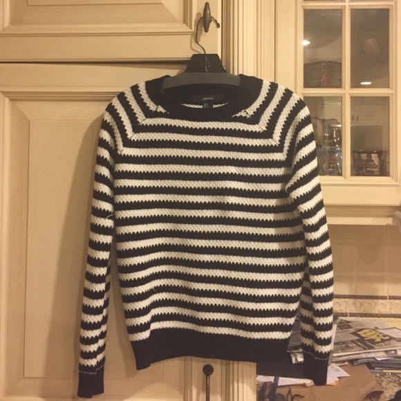 Black and White Striped Sweater