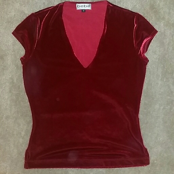 Bebe Red Velvet top