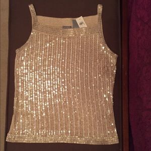 Ann Taylor sequined tank top. New! SZ M