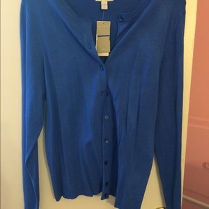 Simple Blue Cardigan Charter Club