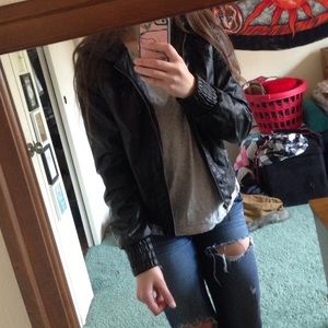 Black leather (pleather) jacket from Ross