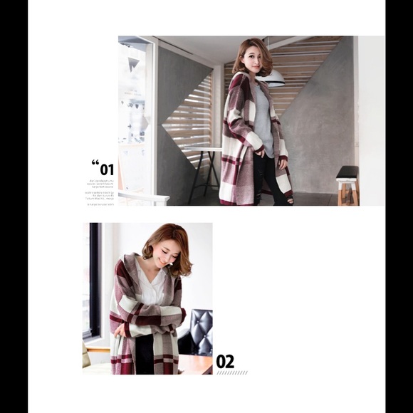 Long giddier style sweater jacket - Picture 3 of 3