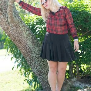SOLD!Sheer plaid longsleeve