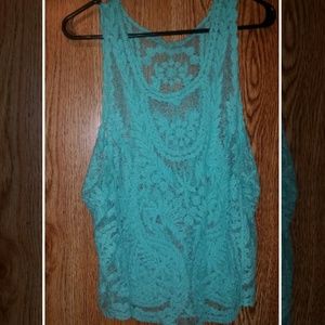 SALE Blue lace top
