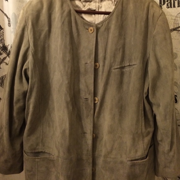 Leather jacket suede